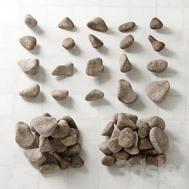 Stone river 3D Model Stone river 3D Model