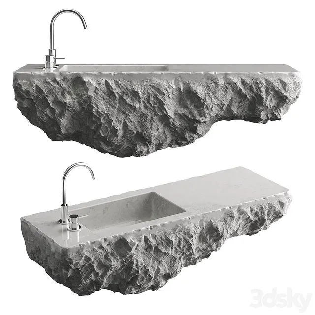 Stone sink 3 3D Model
