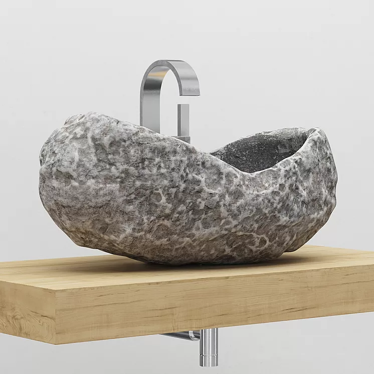 Stone sink bathroom 3D Model