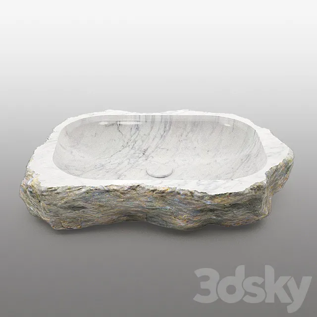 stone sink rakovina_stone 3D Model stone sink rakovina_stone 3D Model