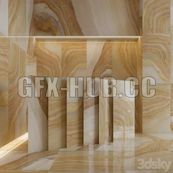 Stone Slab Yellow Onix 3D Model