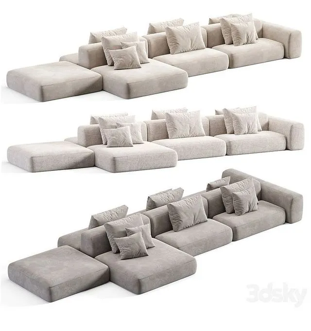 Stone Sofa Modular Sofa By Tamamm 3D Model Stone Sofa Modular Sofa By Tamamm 3D Model