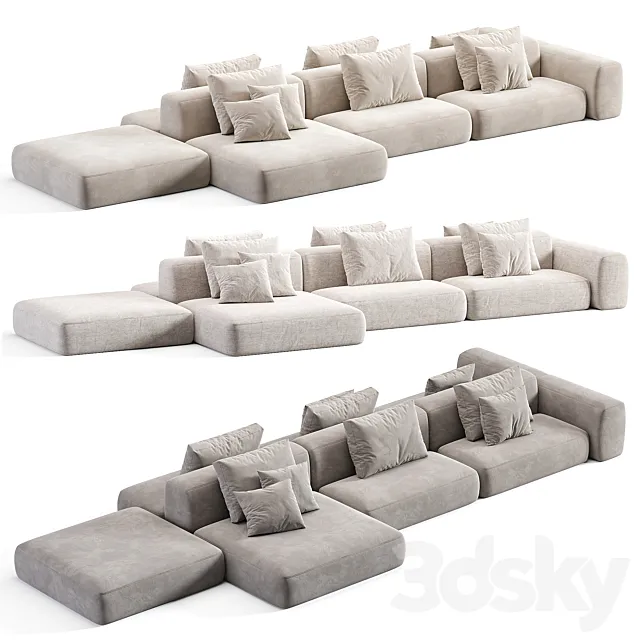 Stone Sofa Modular Sofa By Tamamm 3D Model Stone Sofa Modular Sofa By Tamamm 3D Model