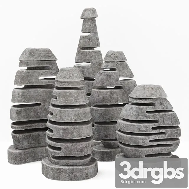 Stone street light n3 3D Model Download