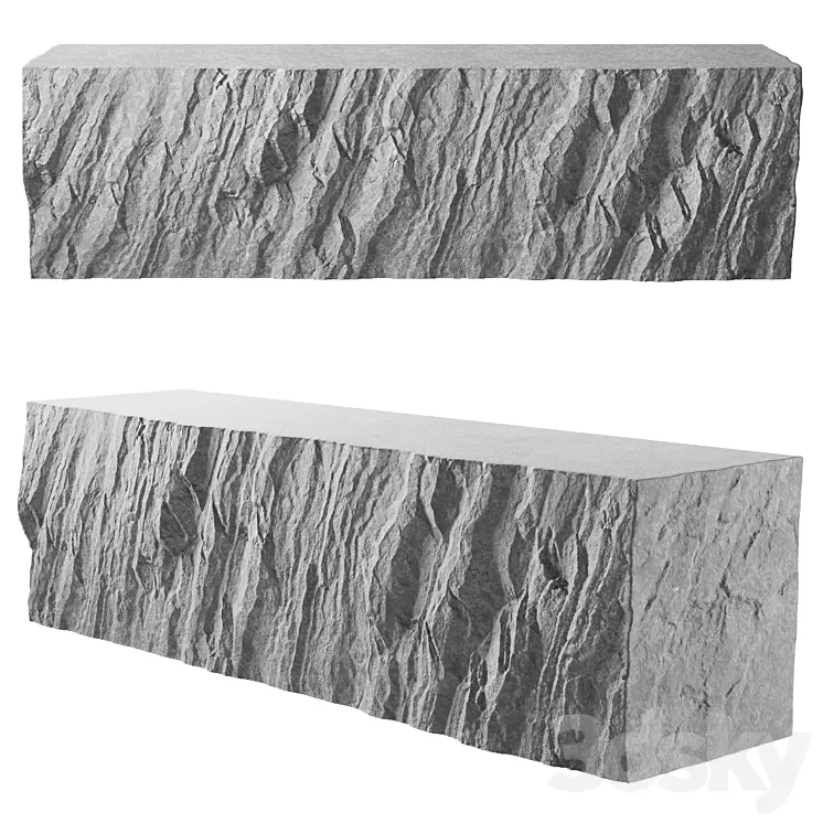 Stone table №7 3D Model Free Download