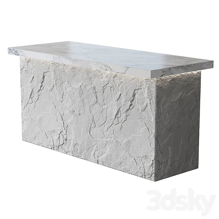 Stone table island №2 3D Model Free Download Stone table island №2 3D Model Free Download