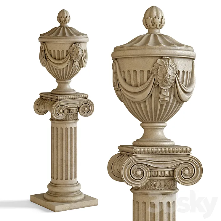 Stone Urn 001 3D Model Free Download Stone Urn 001 3D Model Free Download