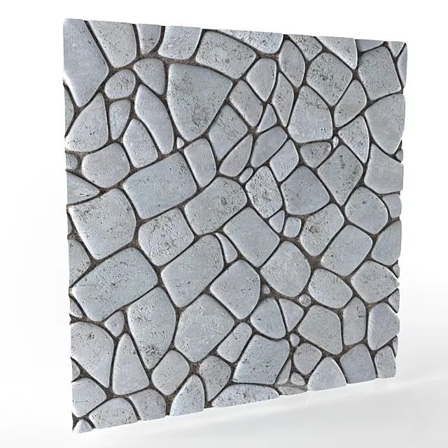 Stone wall 1200 * 1200mm 3D Model Stone wall 1200 * 1200mm 3D Model