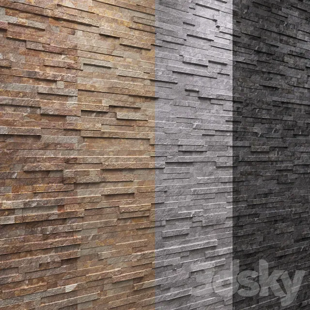 Stone Wall 3D Model Stone Wall 3D Model