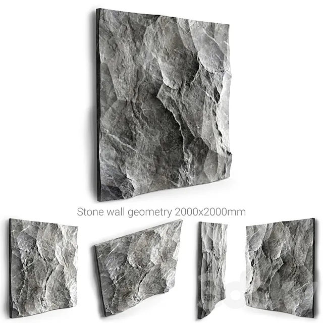 Stone wall 3DModel Stone wall 3DModel