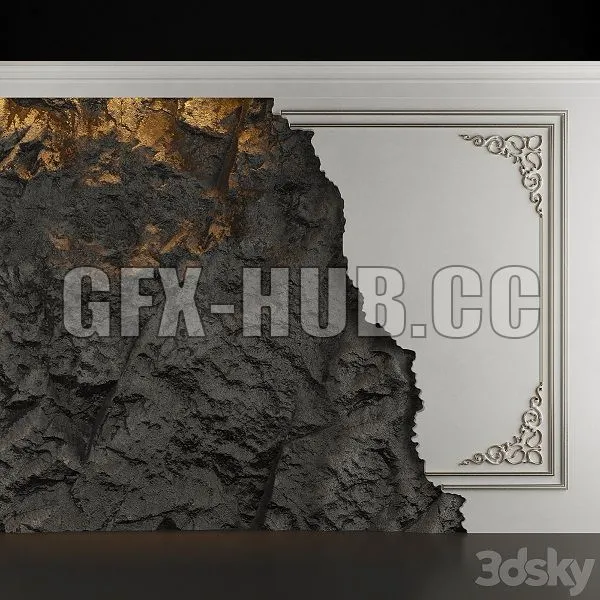 Stone Wall Panel 3D Model