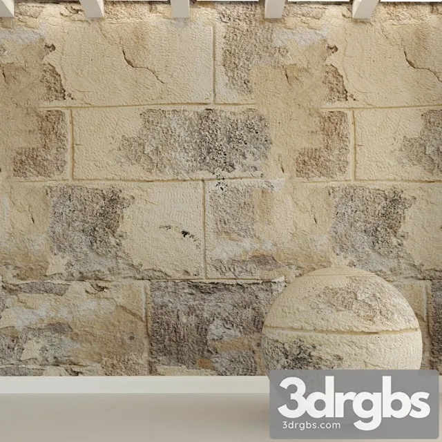 Stone wall. stone block. 147 3D Model Download