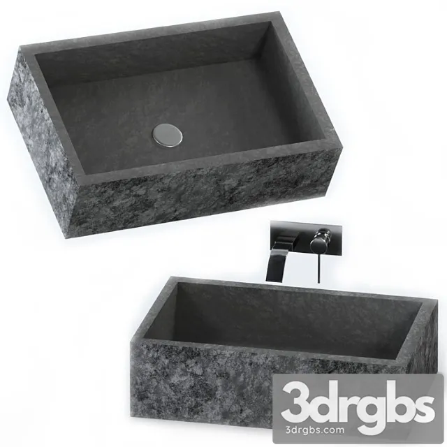 Stone Washbasin 2 3D Model Download Stone Washbasin 2 3D Model Download
