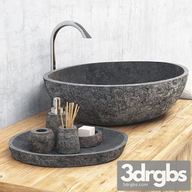 Stone Washbasin 3 3D Model Download Stone Washbasin 3 3D Model Download