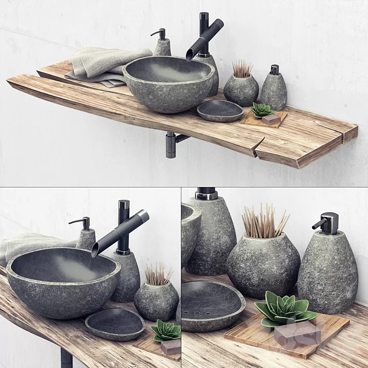 Stone washbasin 3D Model