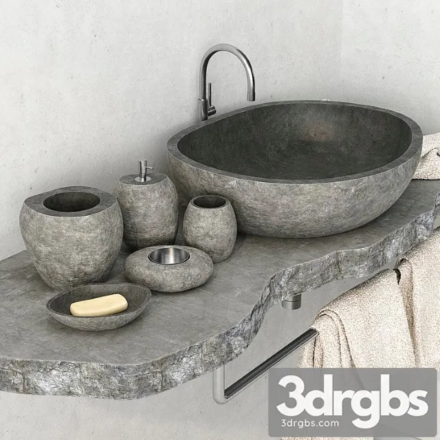 Stone Washbasin 6 3D Model Download Stone Washbasin 6 3D Model Download