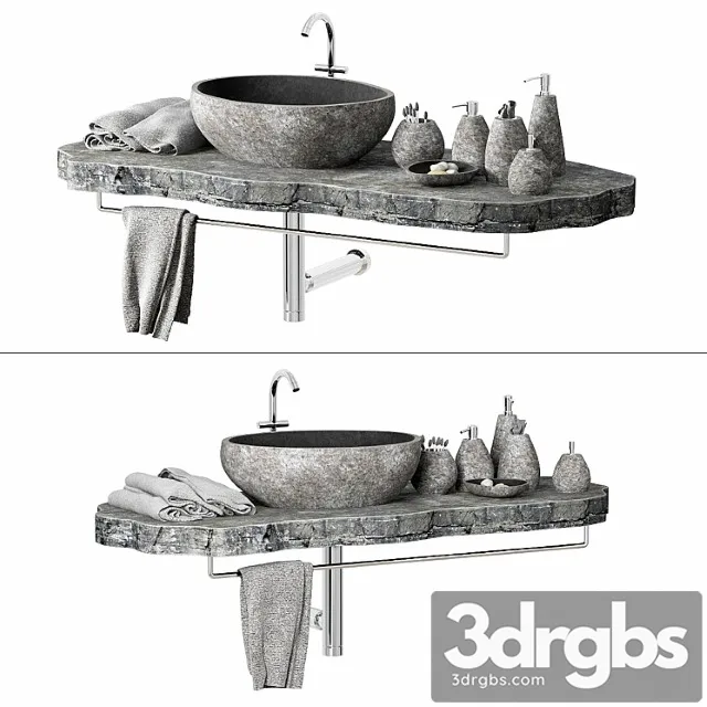 Stone Washbasin No 7 3D Model Download Stone Washbasin No 7 3D Model Download