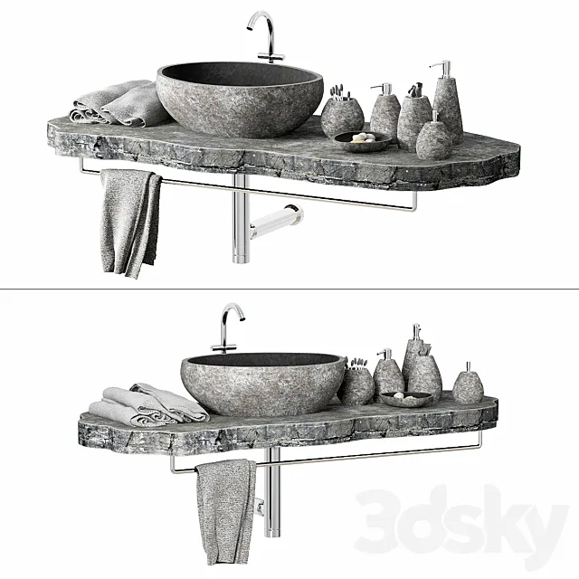 Stone Washbasin No. 7 3DModel Stone Washbasin No. 7 3DModel