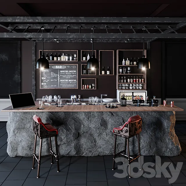 Stone_Bar 3DModel