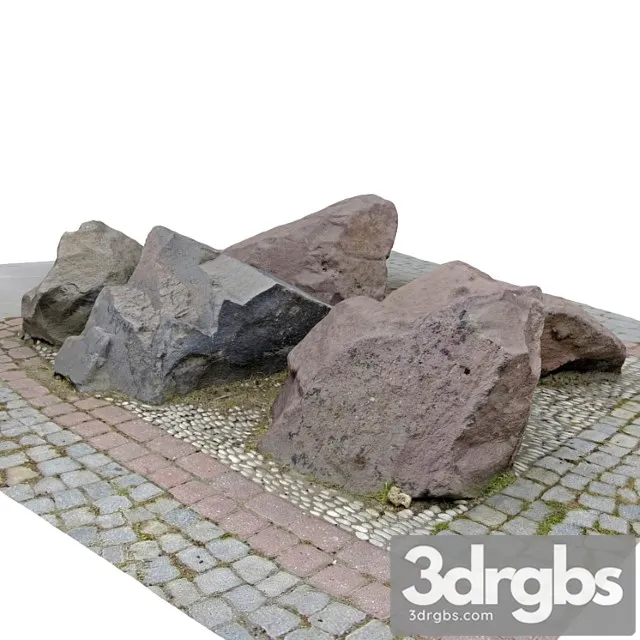 Stones For The City Park 3D Model Download