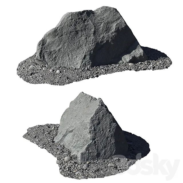 Stones from the beach_4 3D Model Stones from the beach_4 3D Model