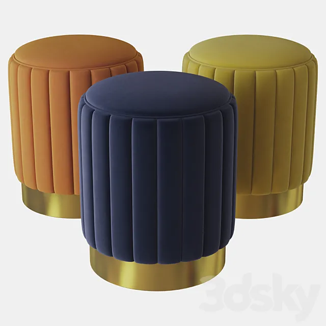 stool allegra eichholtz 3D Model stool allegra eichholtz 3D Model