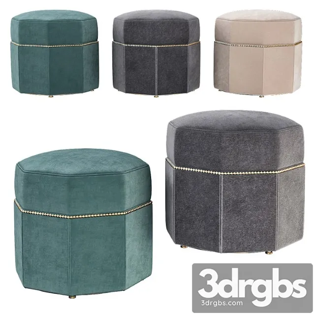 Stool bombay by eichholtz 2 3D Model Download