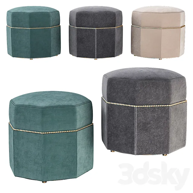 STOOL BOMBAY by eichholtz 3D Model STOOL BOMBAY by eichholtz 3D Model