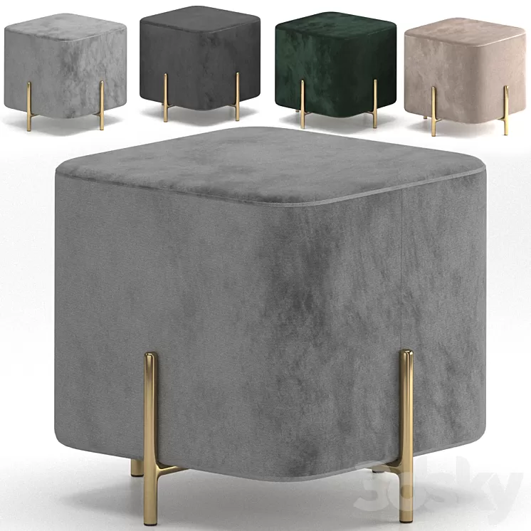 Stool Halmar CORNO 3D Model Stool Halmar CORNO 3D Model