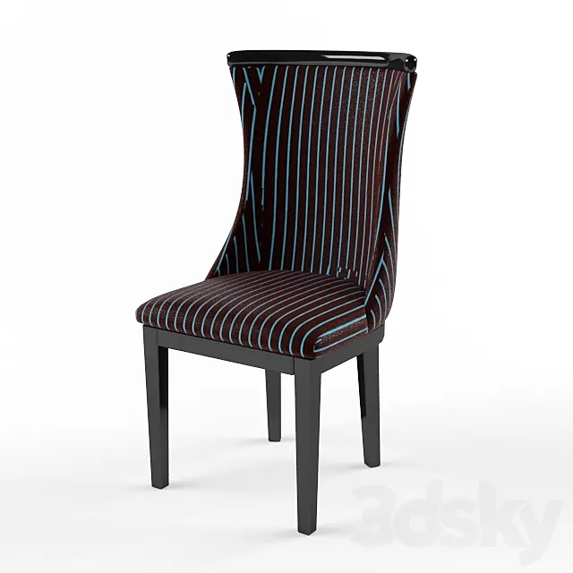 Stool soft striped 3D Model Stool soft striped 3D Model