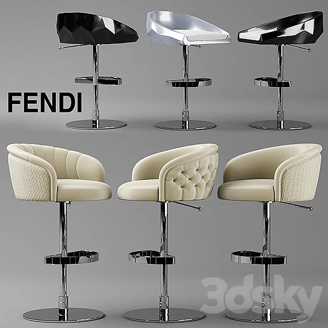 Stools fendi casa bibendum & cristallino 3DModel Stools fendi casa bibendum & cristallino 3DModel