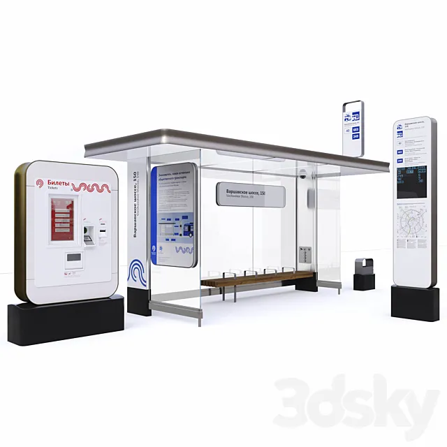 Stopping Pavilion 3D Model Stopping Pavilion 3D Model