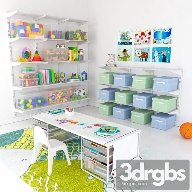 Storage System Room Elfa 3D Model Download Storage System Room Elfa 3D Model Download