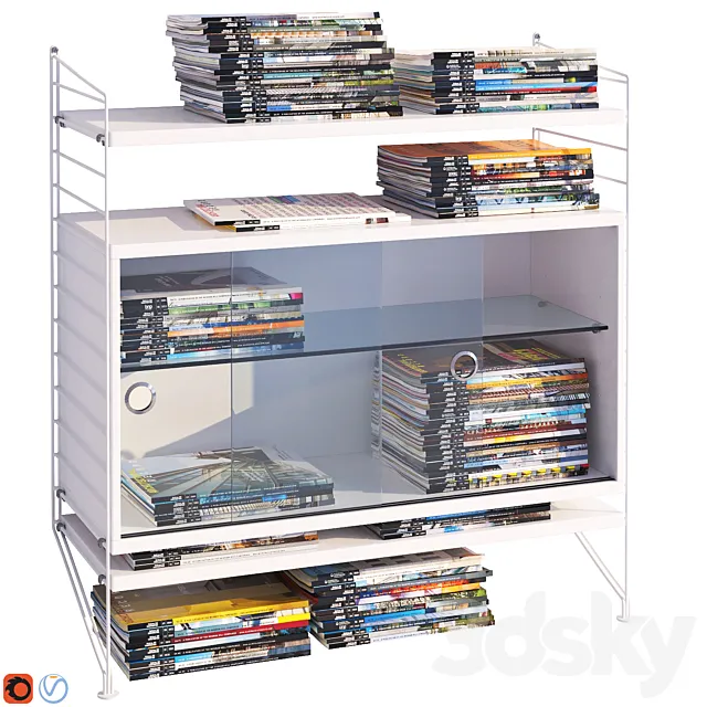 Storage System String System and magazines 113 pcs. 3D Model Storage System String System and magazines 113 pcs. 3D Model