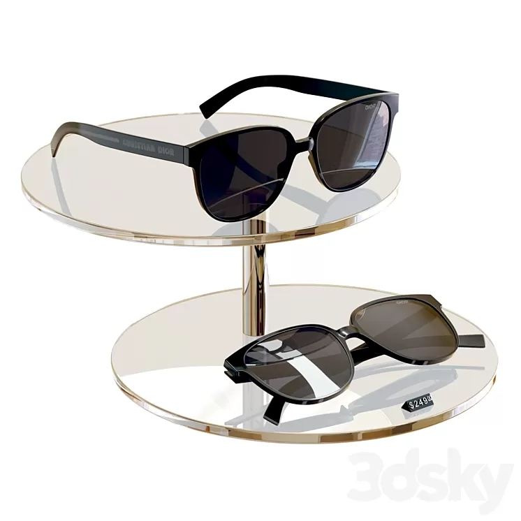 Store Display / Dior / Sunglasses Flag 1 Black 3D Model