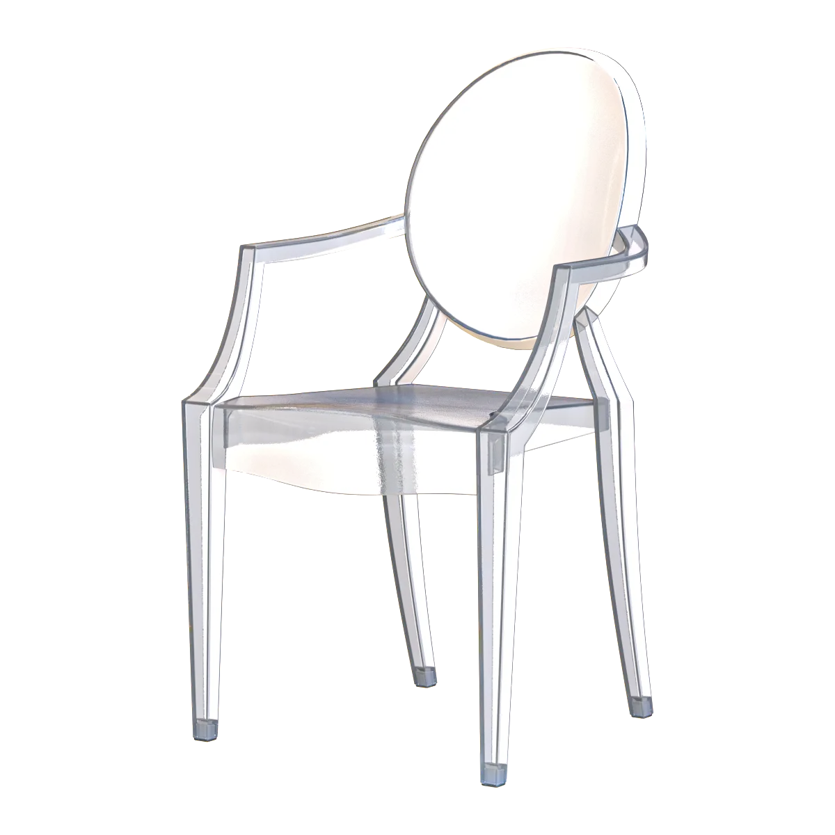 StoreForHome – Crystal semi-bar chair 3D Model
