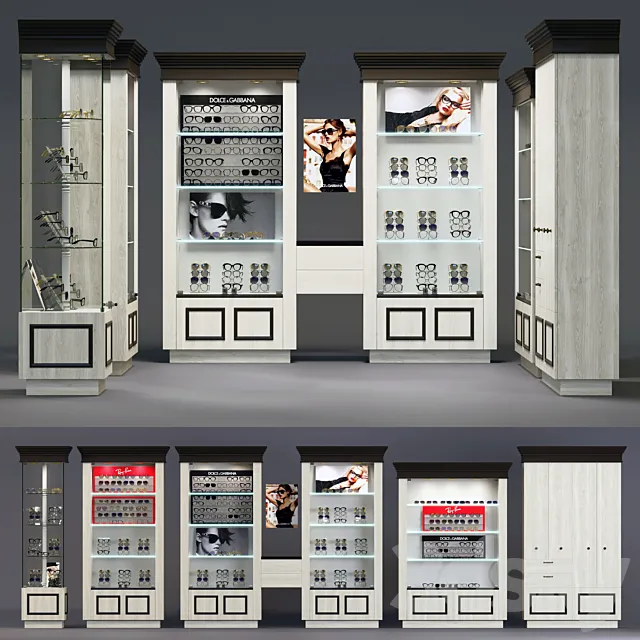 Storefronts for the store of optics and not only 3D Model