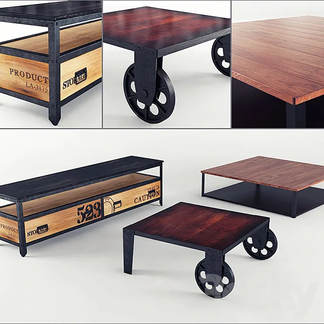 Storm (TV pedestal). coffee tables (loft) 3DModel