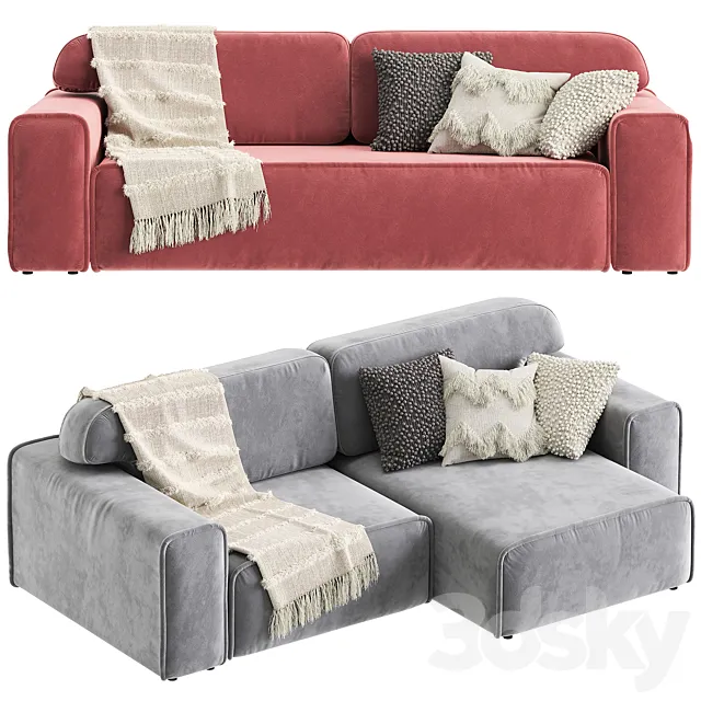 Straight and corner sofa Viena from Divan.ru 3D Model Straight and corner sofa Viena from Divan.ru 3D Model