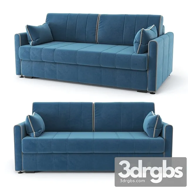 Straight blue rimmini sofa bed velor 2 3D Model Download Straight blue rimmini sofa bed velor 2 3D Model Download
