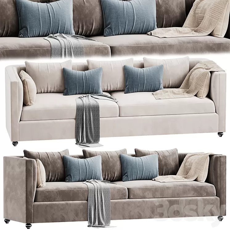 Straight_sofa 3D Model Free Download