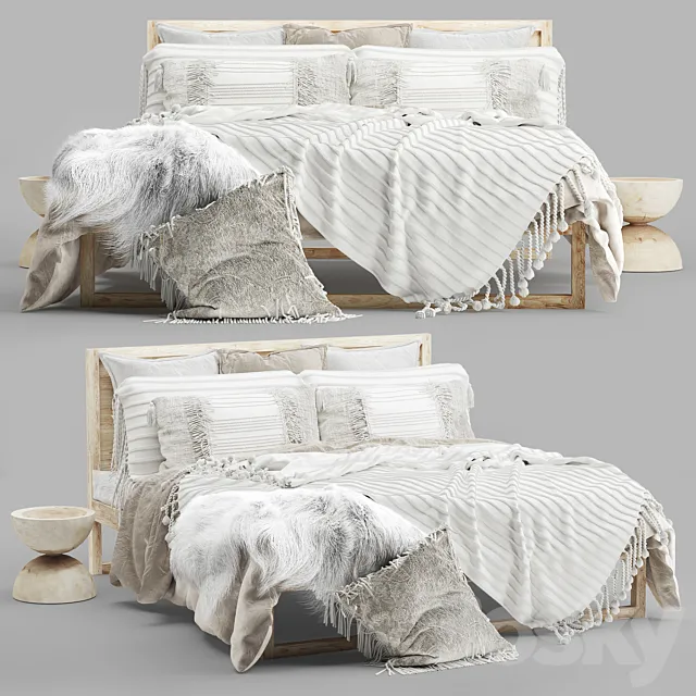Strand Bed Natural 3D Model Strand Bed Natural 3D Model