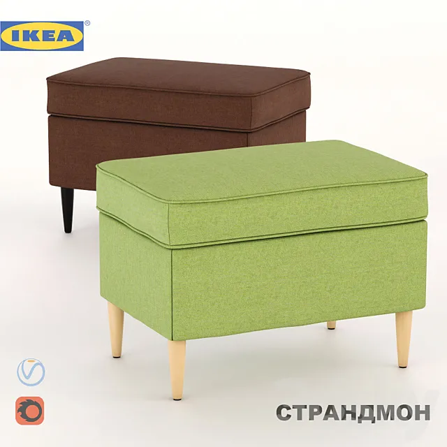 STRANDMON Footstool 3DModel
