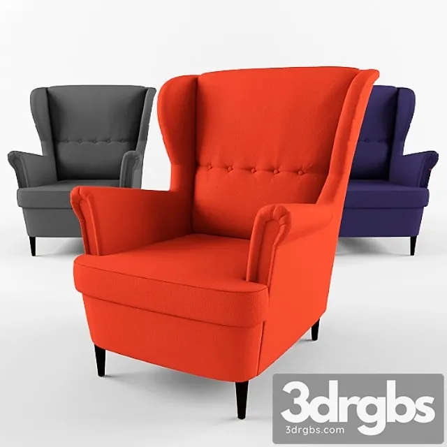 Strandmon Krieslo S Podgholovnikom 3D Model Download