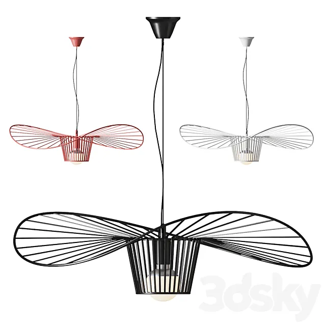 Straw hat chandelier 3D Model