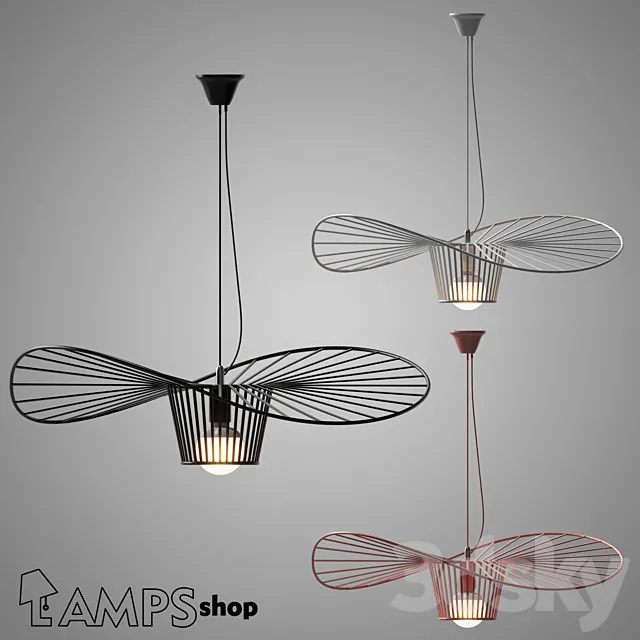 Straw hat chandelier 3DModel