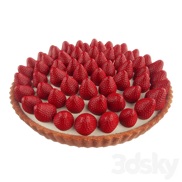 Strawberry cake 3D Model Strawberry cake 3D Model