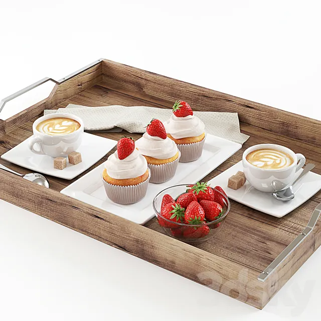 Strawberry cupcakes 3DModel