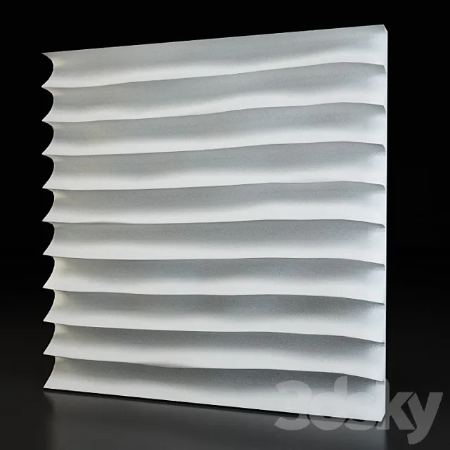 Streak-3d plaster panel 3D Model
