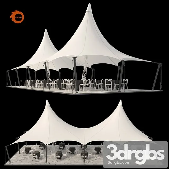 Street cafe 3D Model Download